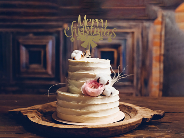 Merry Christmas Cake Topper