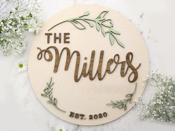 Wooden Round Pallet Sign